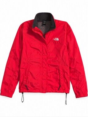 The North Face Women’s Red Lightweight Full Zip Jacket Fleece Collar
